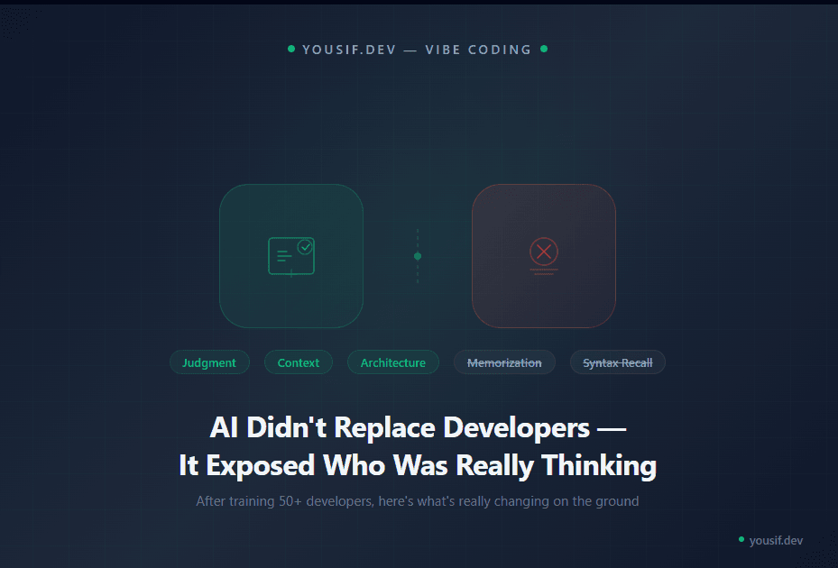AI Didn't Replace Developers — It Exposed Who Was Really Thinking